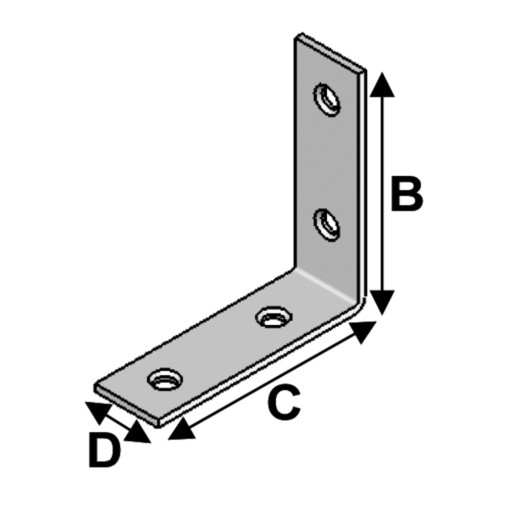 ÉQUERRE CHAISE 120X120X20 - ALSAFIX - EC120120