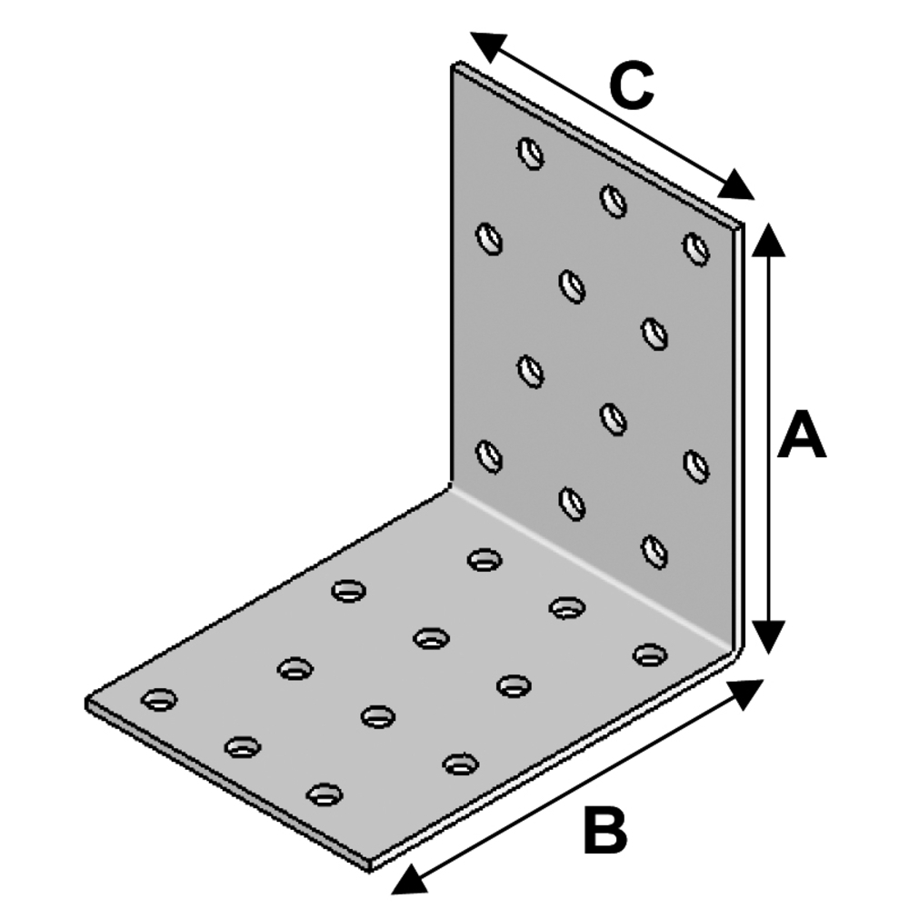 ÉQUERRE PERFORÉE 60X60X40X2,0 - ALSAFIX - EP06060420