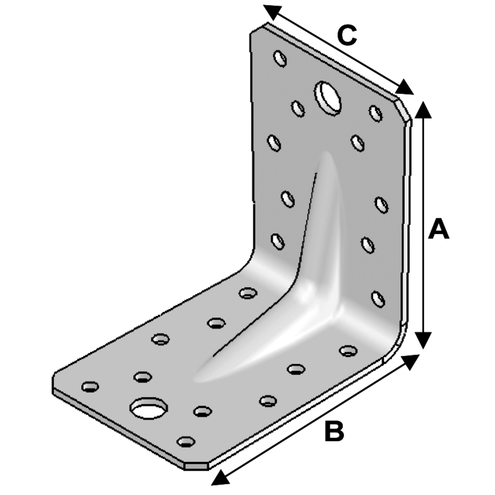 ÉQUERRE 90X90X65X2,5 INOX - ALSAFIX - ER09090629