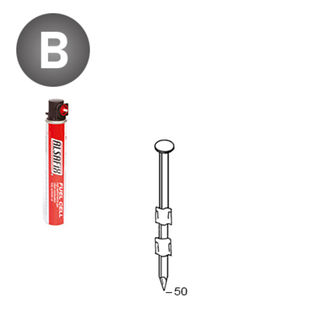 PACK 20° 2,9 X 50 LISSES - 2200 POINTES + 2 GAZ - ALSAFIX - P2029501