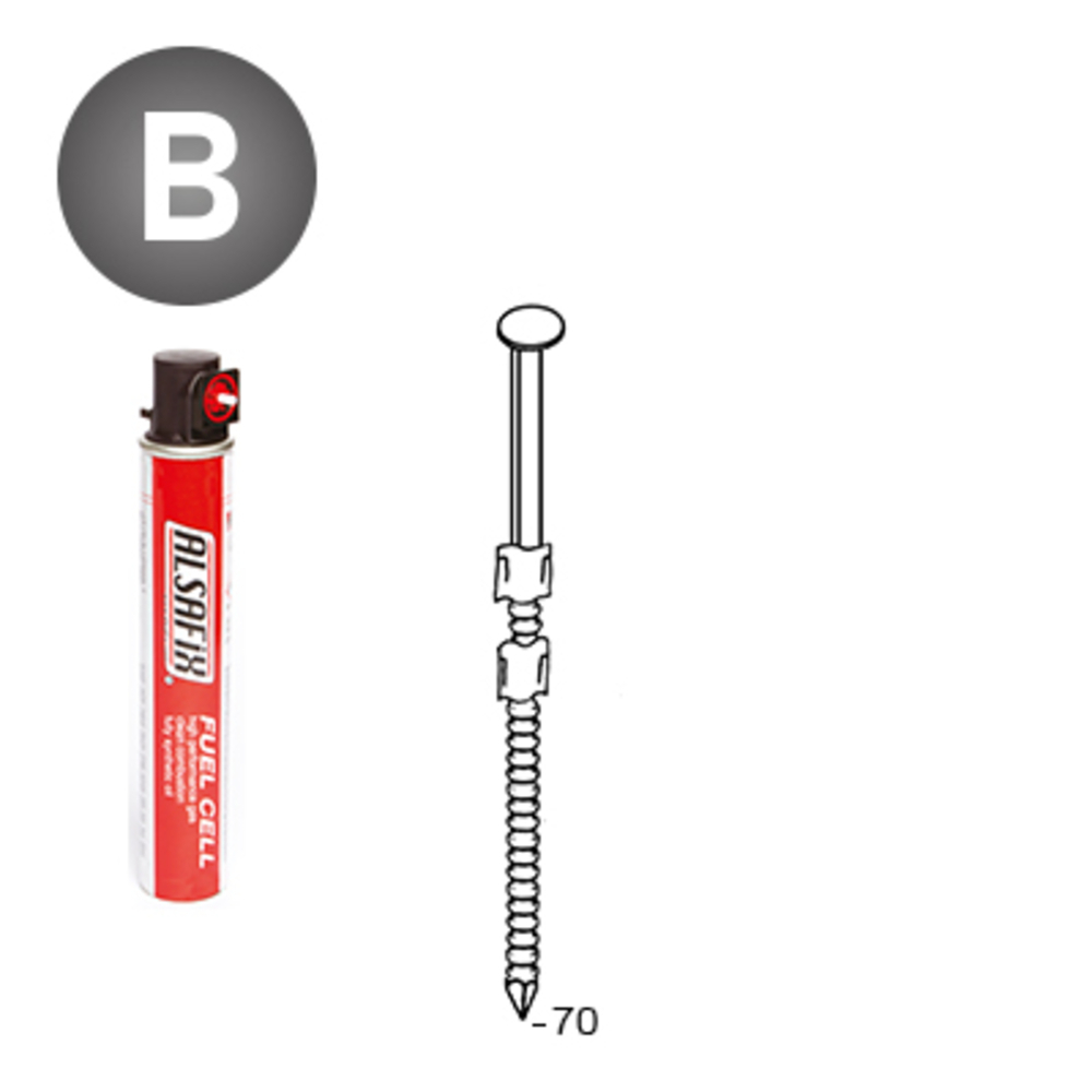 PACK 20° 2,9 X 70 ANNELÉES - 2200 POINTES + 2 GAZ - ALSAFIX - P2029702