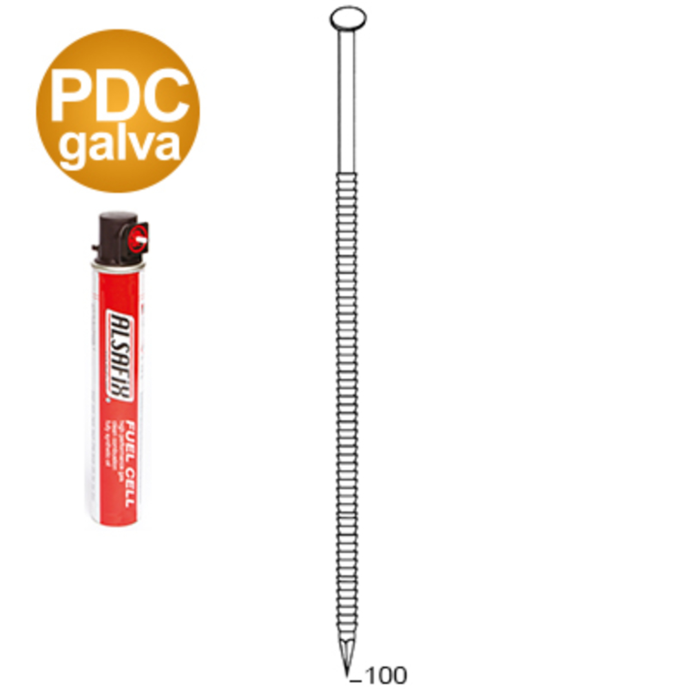 PACK 34° 31 X 90 ANNELÉE GALVANISÉE PDC - 1700 POINTES + 2 GAZ - ALSAFIX - P34311006DC