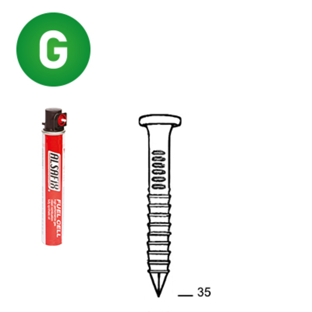 PACK 34° 40X35 ANNELÉES GALVA + 2 GAZ - ALSAFIX - P3440356