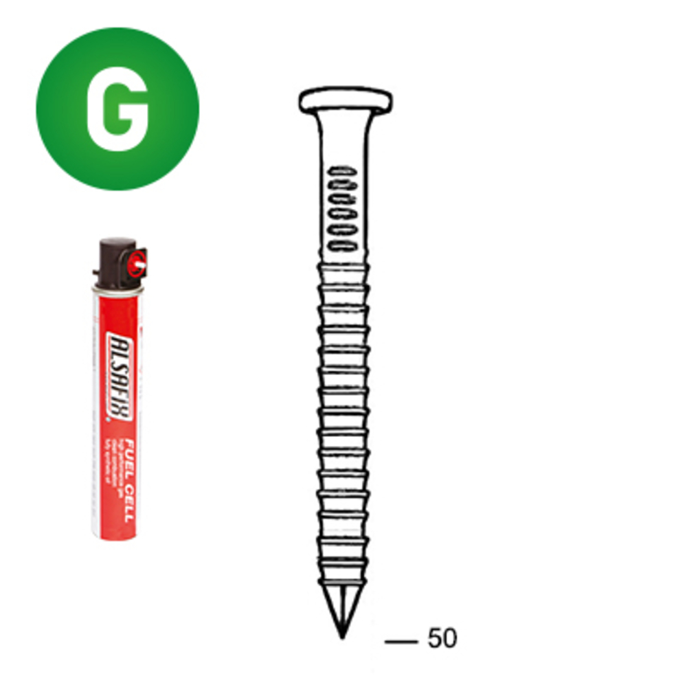 PACK 34° 40X50 ANNELÉES GALVA + 2 GAZ - ALSAFIX - P3440506