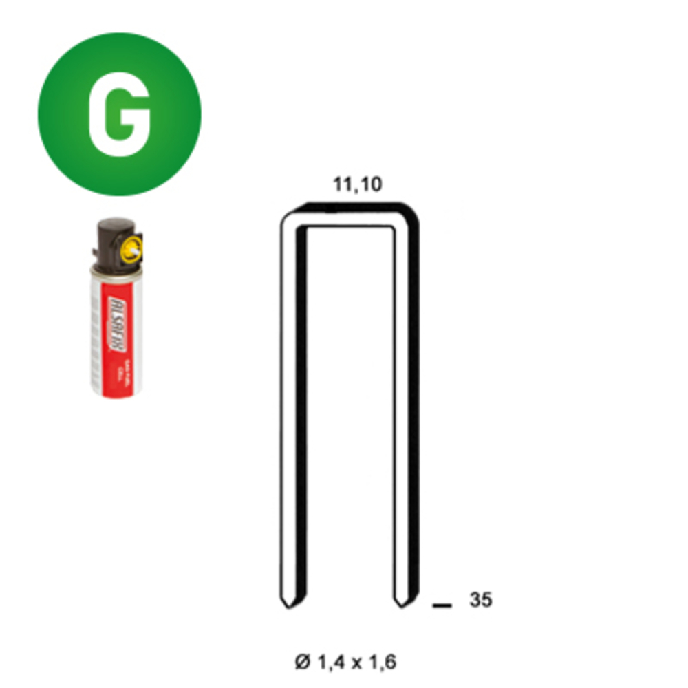 PACK Z-35 GALVA RÉSINÉES - 2000 AGF + 2 GAZ - ALSAFIX - P6Z-351