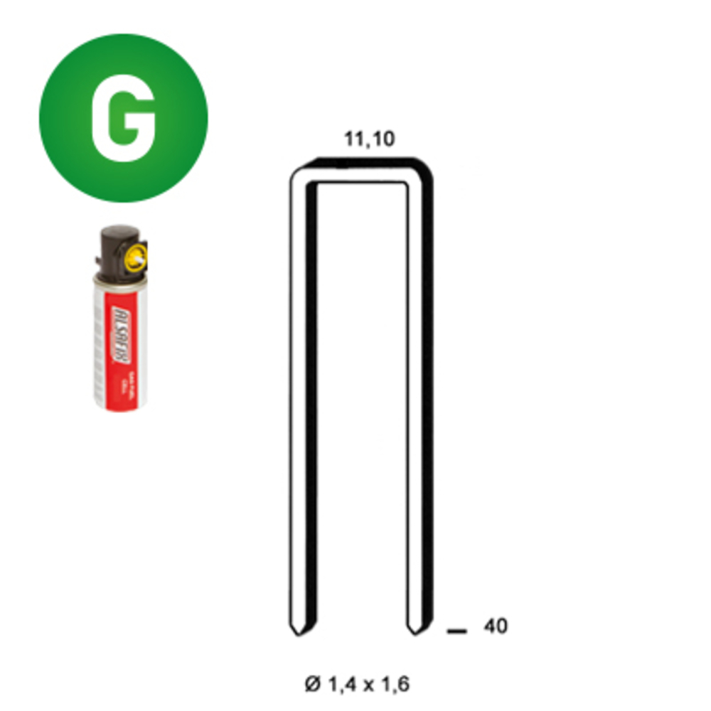 PACK Z-40 GALVA RÉSINÉES - 2000 AGF + 2 GAZ - ALSAFIX - P6Z-401