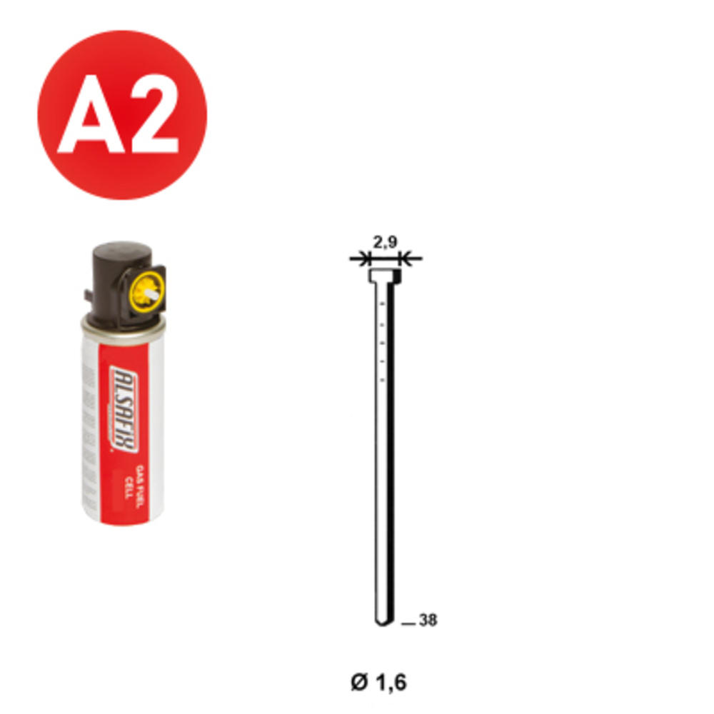 PACK Pointes fines BRADS 20°+GAZ 16/38 INOX - ALSAFIX - PO62384