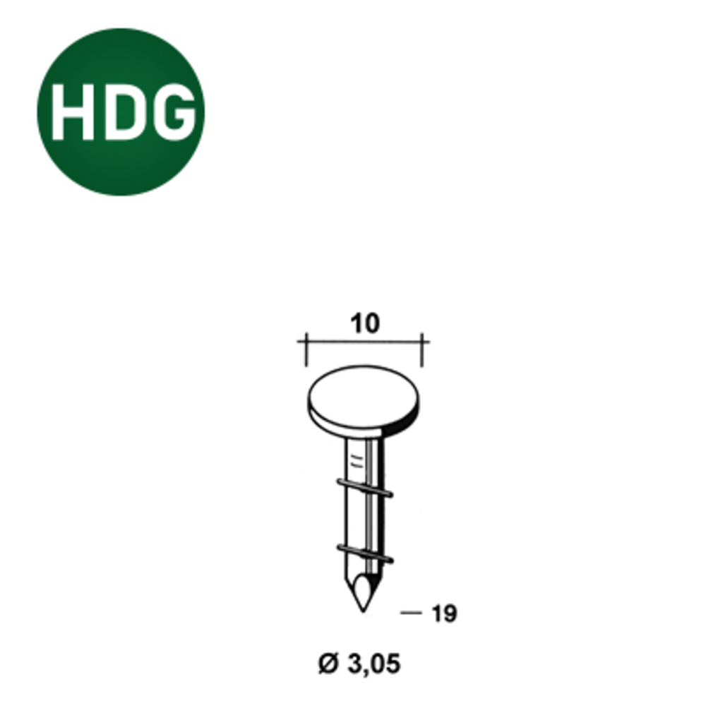 7200 COILS 3,05 X 19 ANNELÉES HDG - ALSAFIX - R163019G