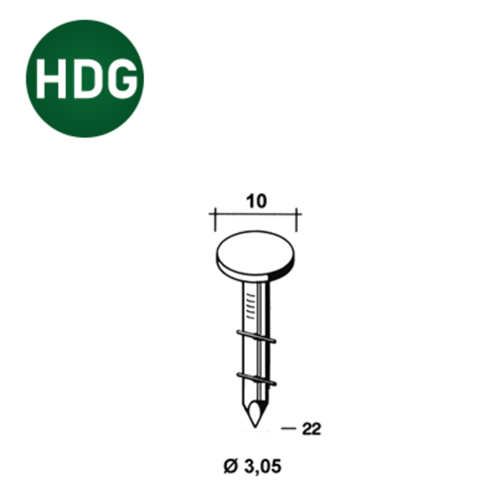 7200 COILS 3,05 X 22 ANNELÉES HDG - ALSAFIX - R163022G