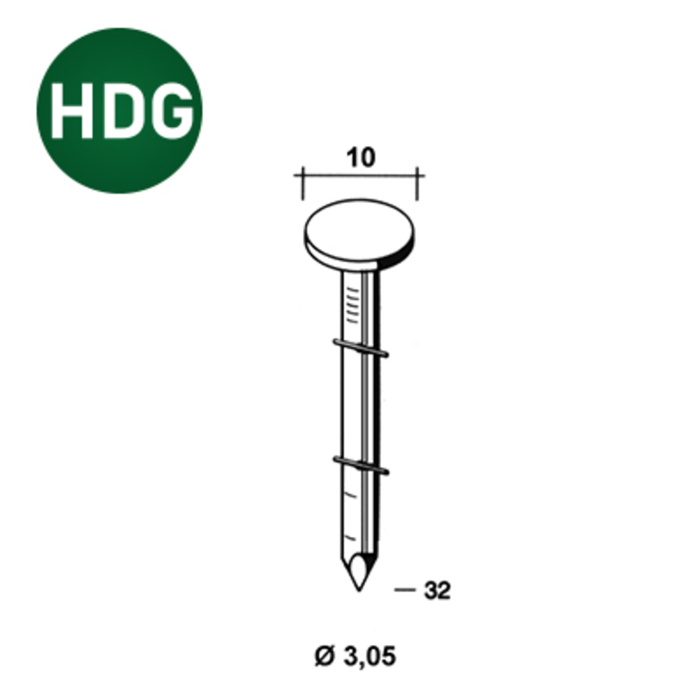 7200 COILS 3,05 X 32 ANNELÉES HDG - ALSAFIX - R163032G