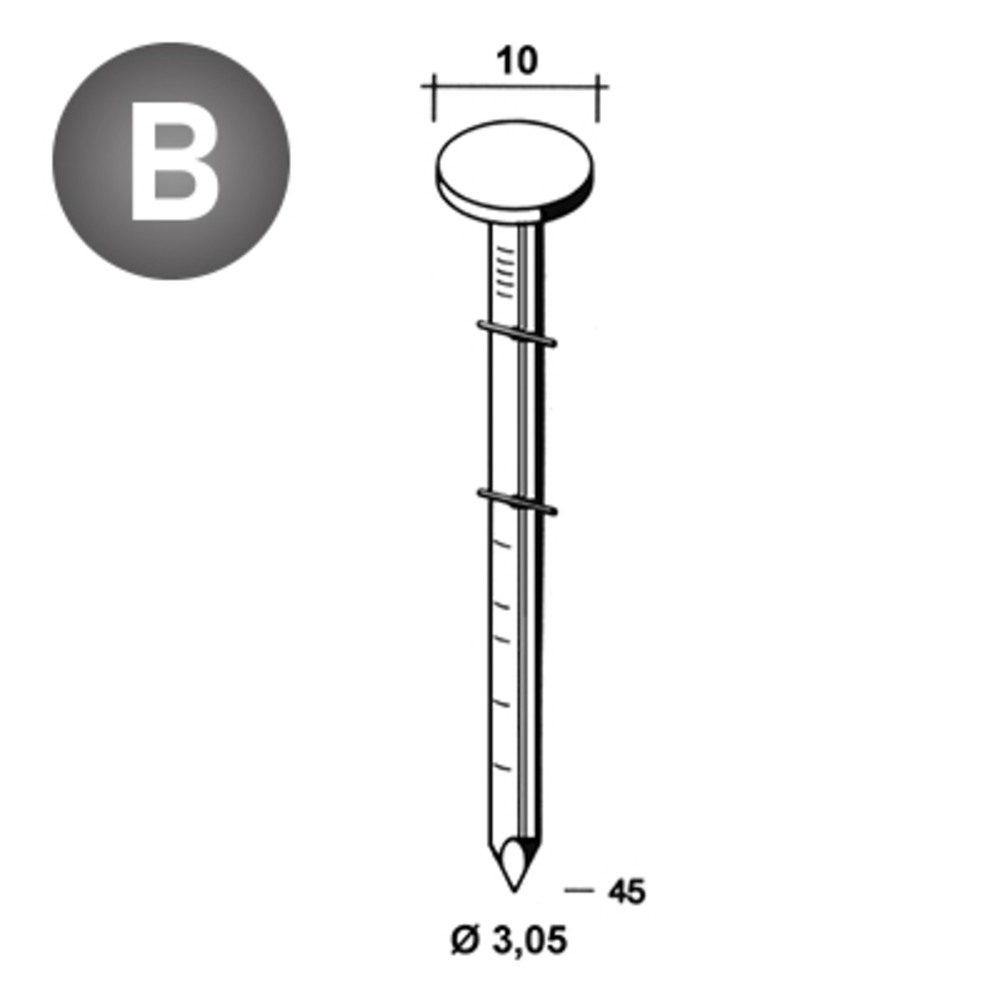 7200 COILS 3,05 X 45 BRUT - ALSAFIX - R163045B