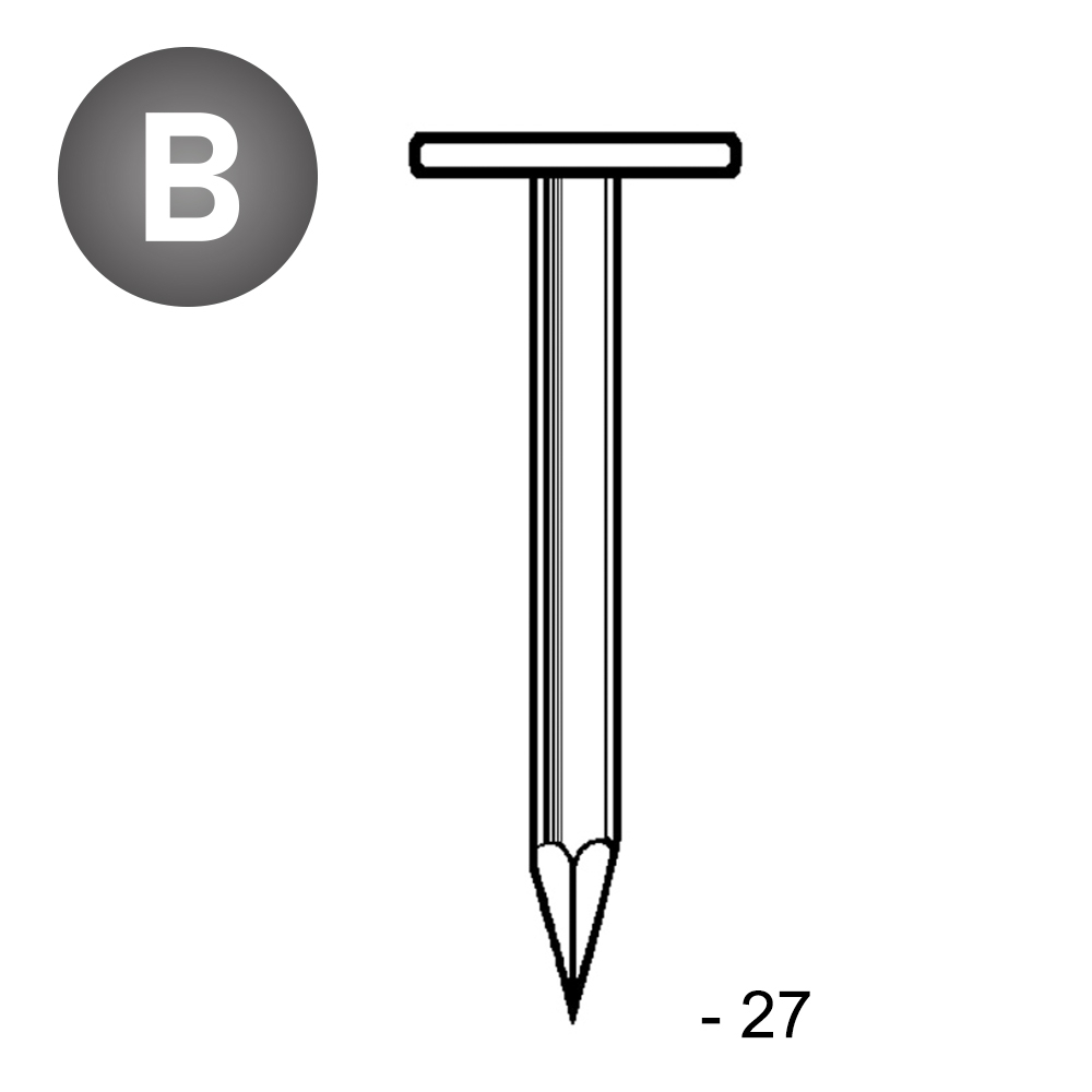 Pointes tête extra large LISSE BRUT 2,5X27 - 5 KG - ALSAFIX - TL250271
