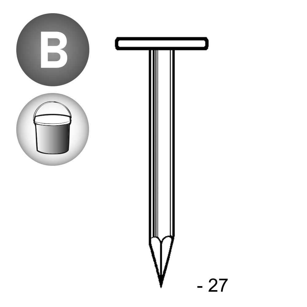 TEL LISSE BRUT 2,5X27 EN SEAU DE 5 KG - ALSAFIX - TL250271S