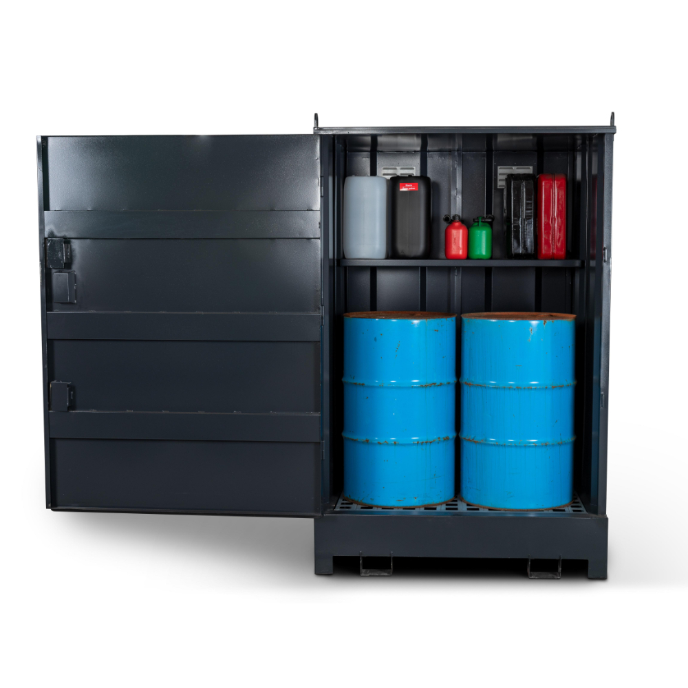 Armoire 4 fûts avec étagère drumbank db4s 1410x1430x2205 ARMORGARD - DB4S