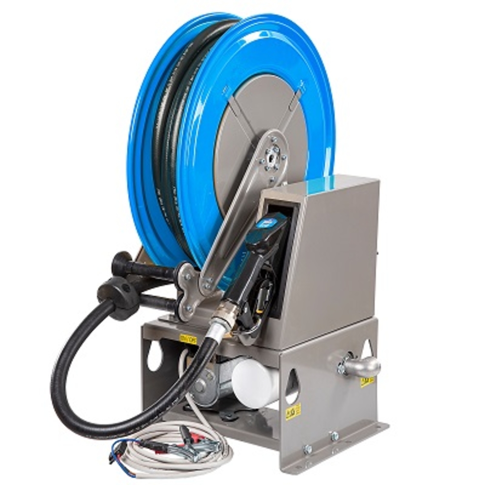 GROUPE DE TRANSFERT GASOIL 60L/MIN 12V AVEC ENROULEUR 15M ALGI EQUIPEMENT - 07630300
