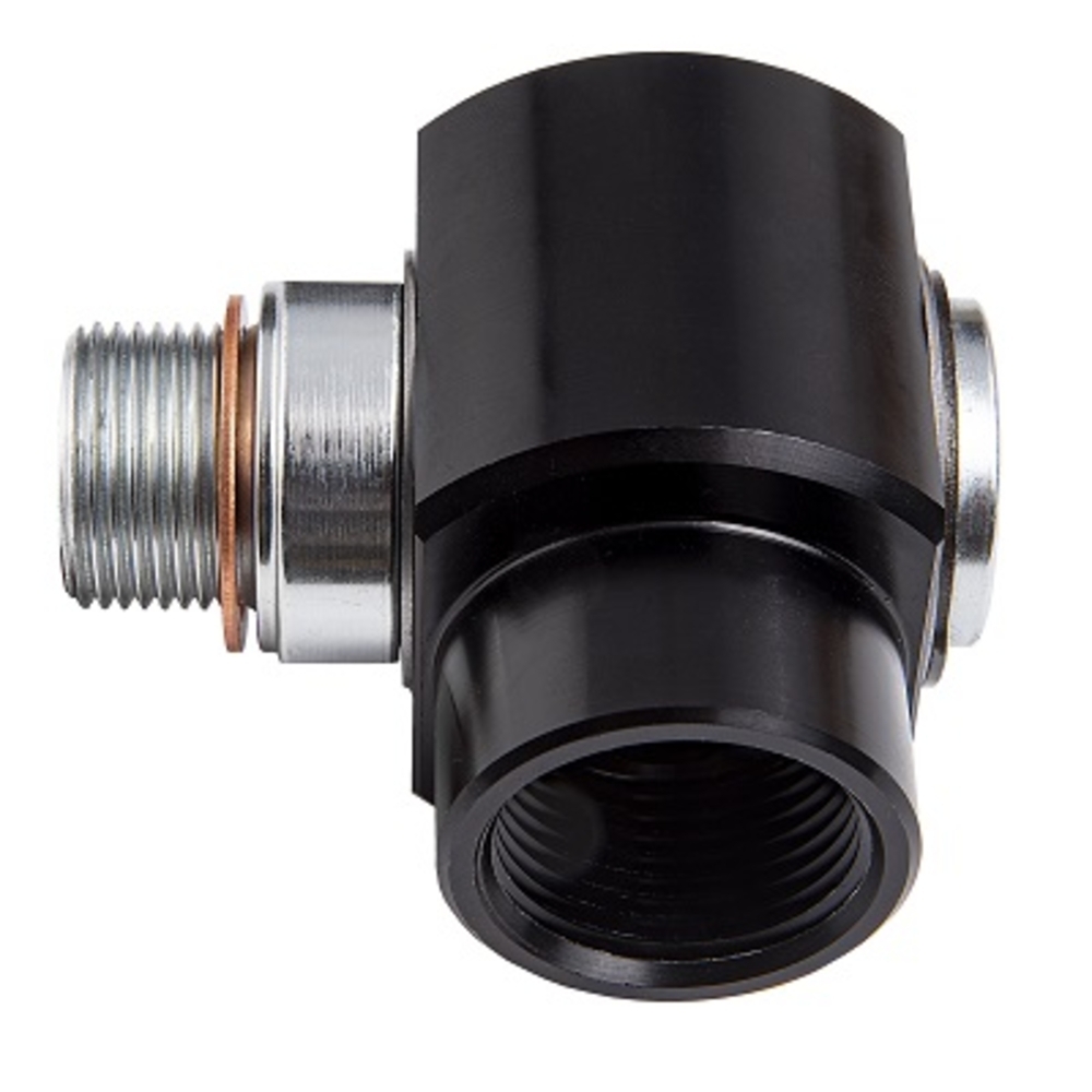 Raccord tournant 90° 1″ Gaz F / 3/4″ Gaz M 50 bar pour enrouleur gasoil - ALGI EQUIPEMENT - 07644001