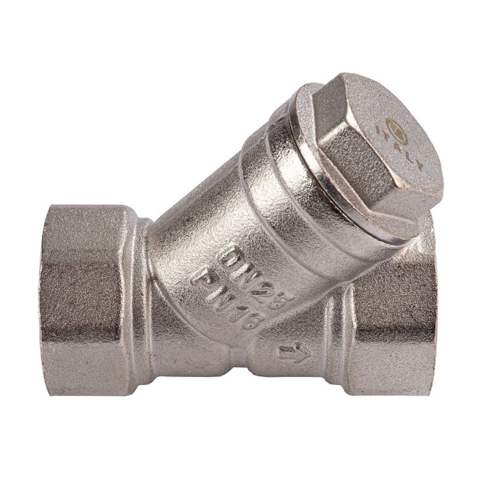 Filtre en Y à tamis en laiton nickelé 1″ Gaz F/F - ALGI EQUIPEMENT - 07726432