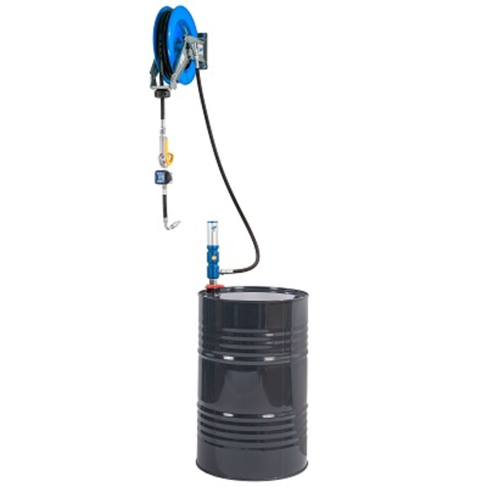 Ensemble pneumatique huile Eco 3/1 fixe pour fût 200 l avec enrouleur - ALGI EQUIPEMENT - 07750560EC