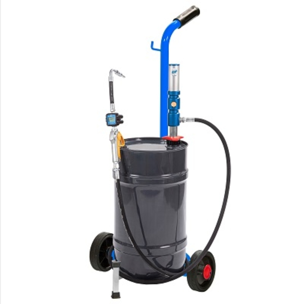 Ensemble pneumatique huile 5/1 mobile pour tonnelet 60 l avec diable et pistolet digital - ALGI EQUIPEMENT - 07755451