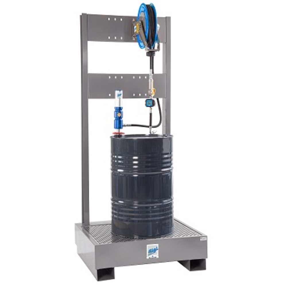 Ensemble pneumatique huile 5/1 avec portique pour 1 fût 200 L - ALGI EQUIPEMENT - 07755570