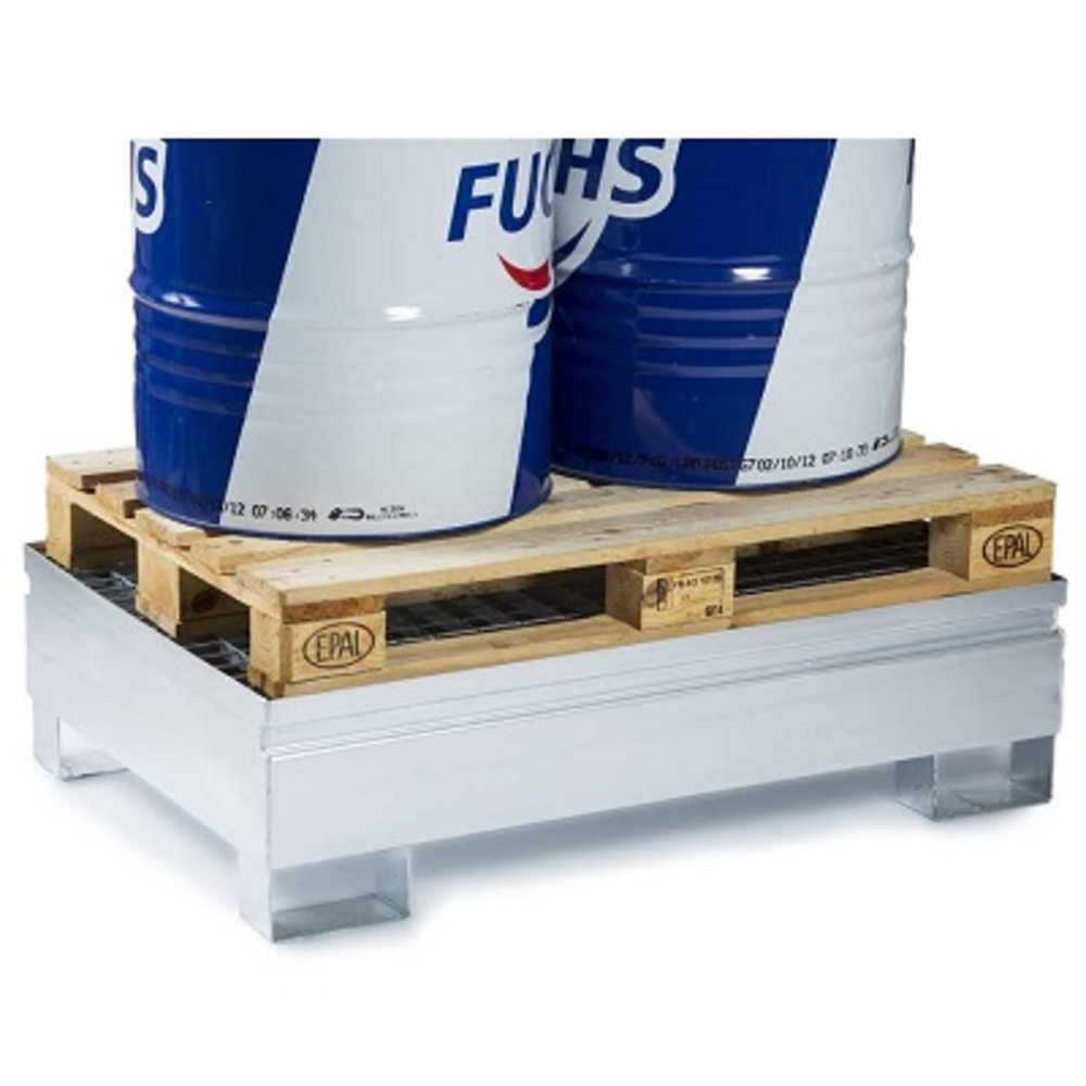 Bac de rétention acier galvanisé 220 l pour 2 fûts - ALGI EQUIPEMENT - 07767500