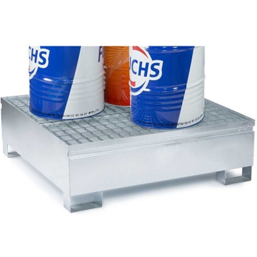 Bac de rétention acier galvanisé 440 l pour 4 fûts - ALGI EQUIPEMENT - 07767600