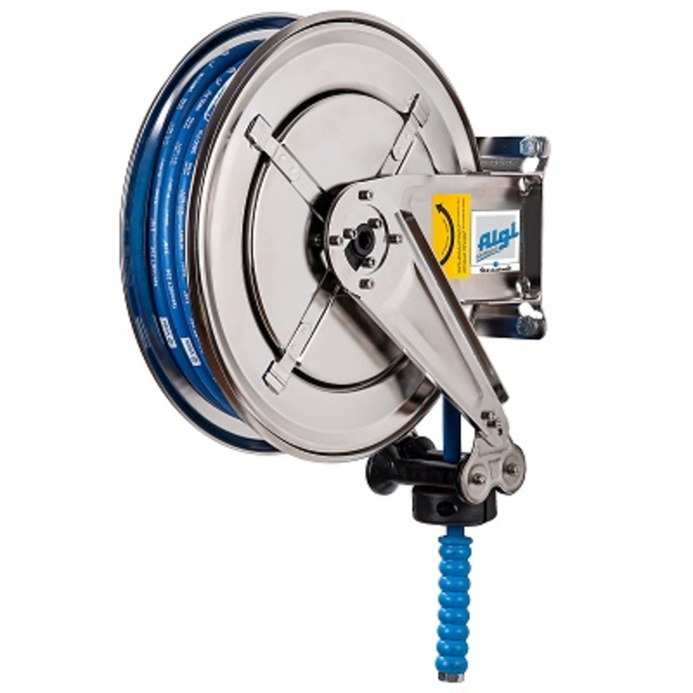 Enrouleur 18 m inox pour eau chaude HP Ø 3/8″ - ALGI EQUIPEMENT - 07778400