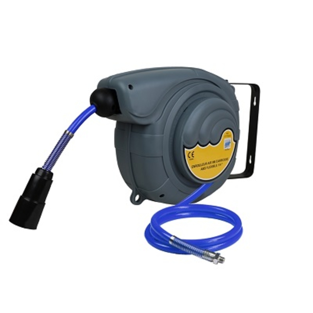 Enrouleur plastique 9 m carrossé pour air Ø 5/16″ 8 mm - ALGI EQUIPEMENT - 07779500