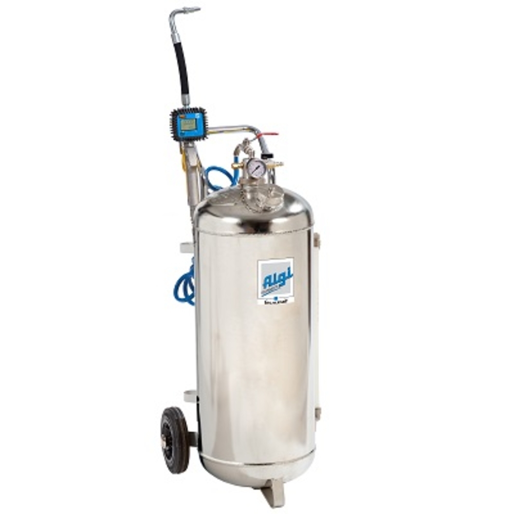 Distributeur mobile d’huile inox 50 l avec pistolet digital - ALGI EQUIPEMENT - 07785950