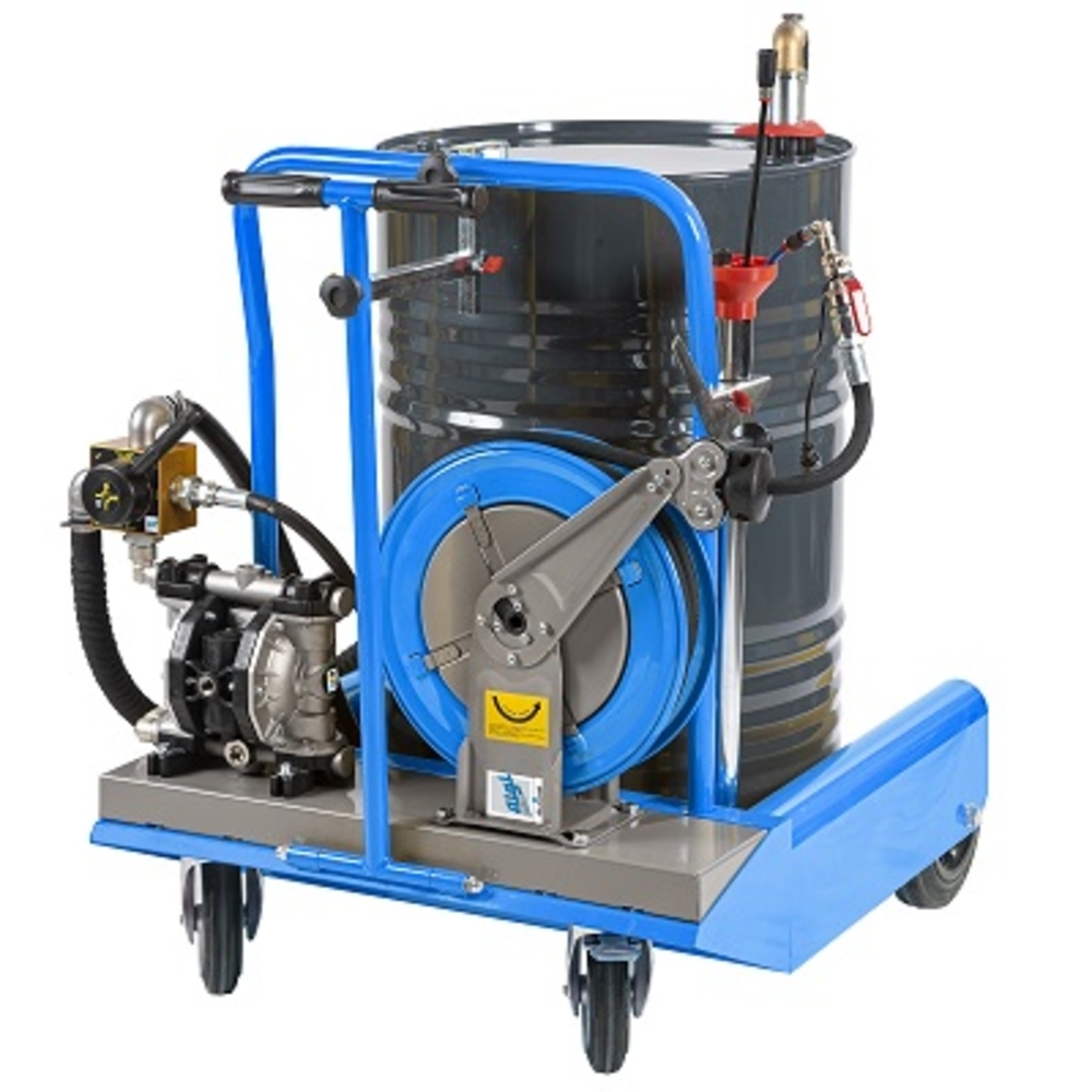 Unité mobile d’aspiration des huiles usagées avec enrouleur - ALGI EQUIPEMENT - 07792150