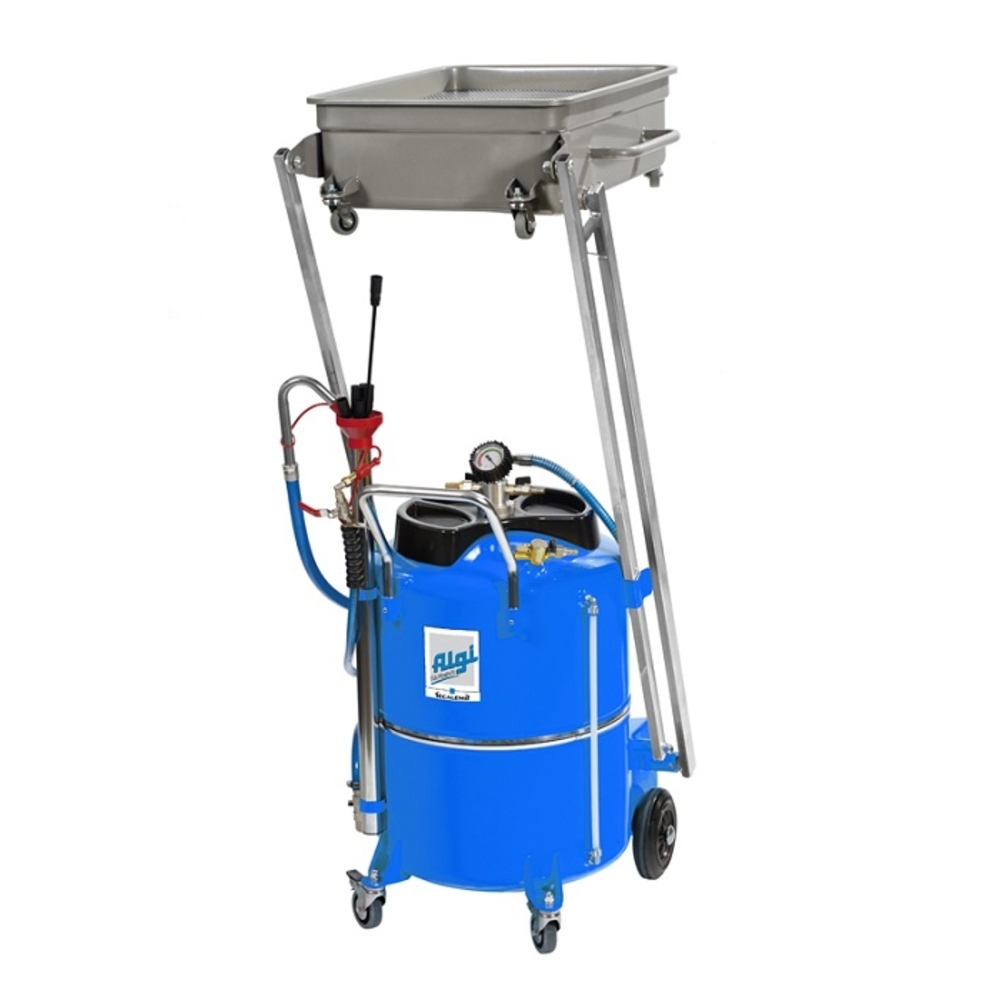 Vidangeur d’huile mobile 120 l par gravité et aspiration avec pantographe - ALGI EQUIPEMENT - 07793600