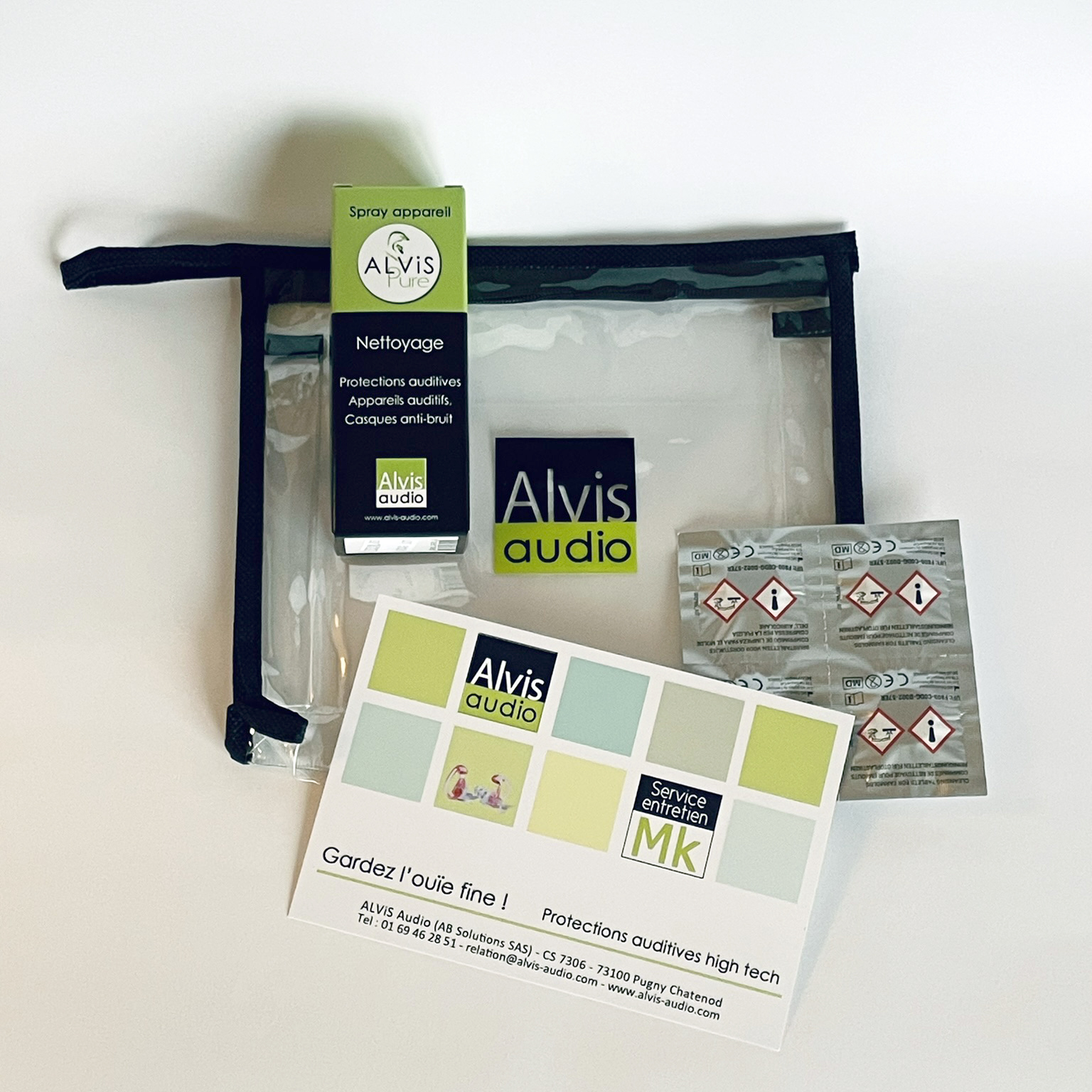 PACK NETTOYAGE POUR L'ENTRETIEN DES BOUCHONS D'OREILLES MK ALVIS AUDIO - PACKHYGIENEMK