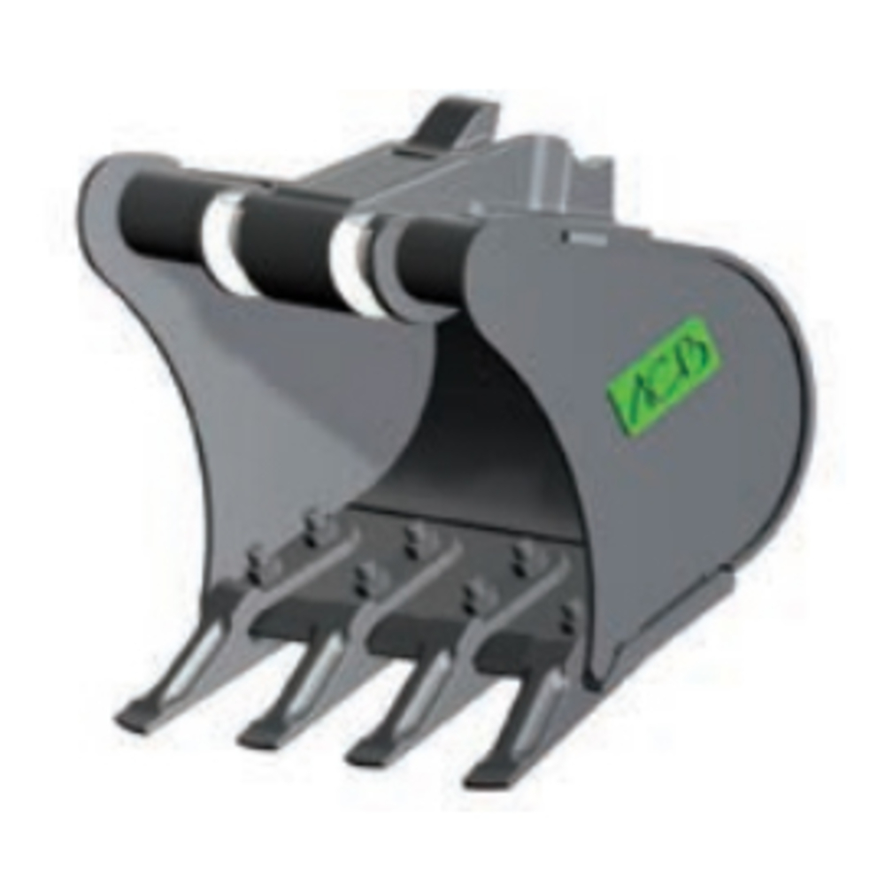 Godet 250mm  Coupleur ACB Morin Module 0 - R00250 3 DENTS