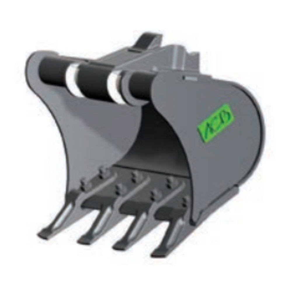 Godet 300mm 3 dents boulonnées  Coupleur ACB Morin Module 0 - R00300