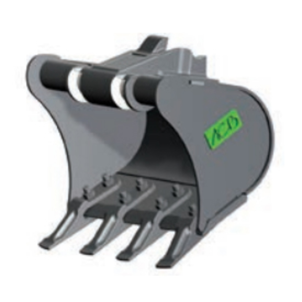 Godet 350 mm dents Feurst FKMCE pour Coupleur ACB Morin Module 0 - R00-350