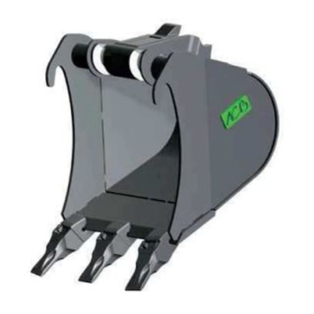 Godet de terrassement 450 mm ACB+ Module 0 M0 équipé de dents Feurst FKM - R02450