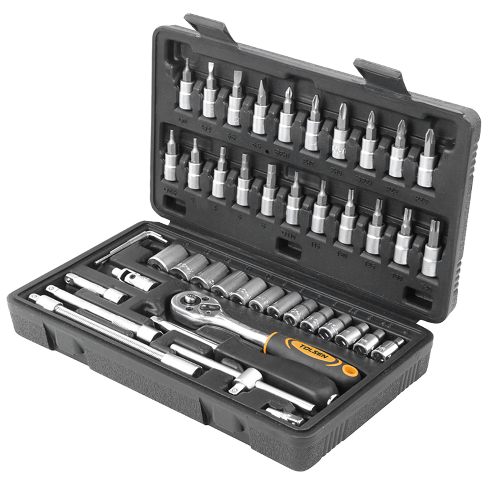 Coffret cliquet 1/4 46 pieces tolsen (15138) TOLSEN - 100099