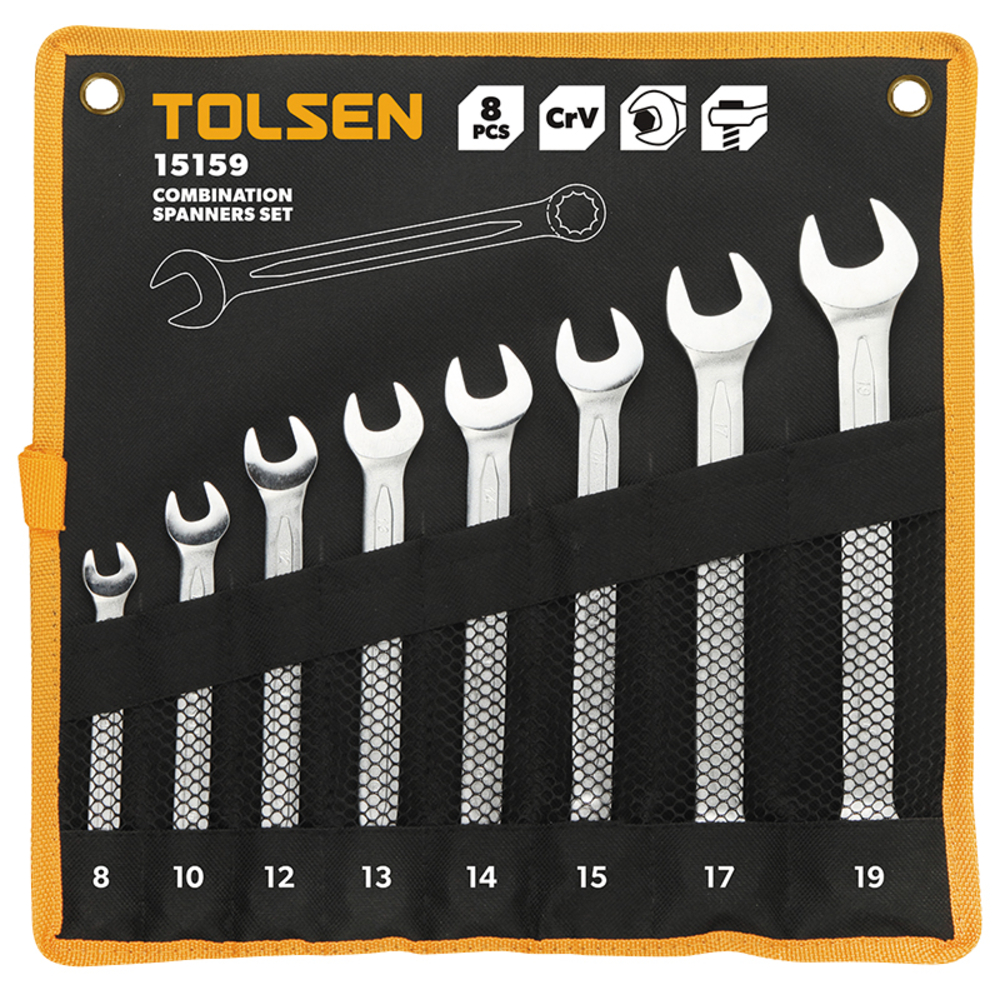 Kit 8 cles mixtes tolsen (15159) TOLSEN - 100105