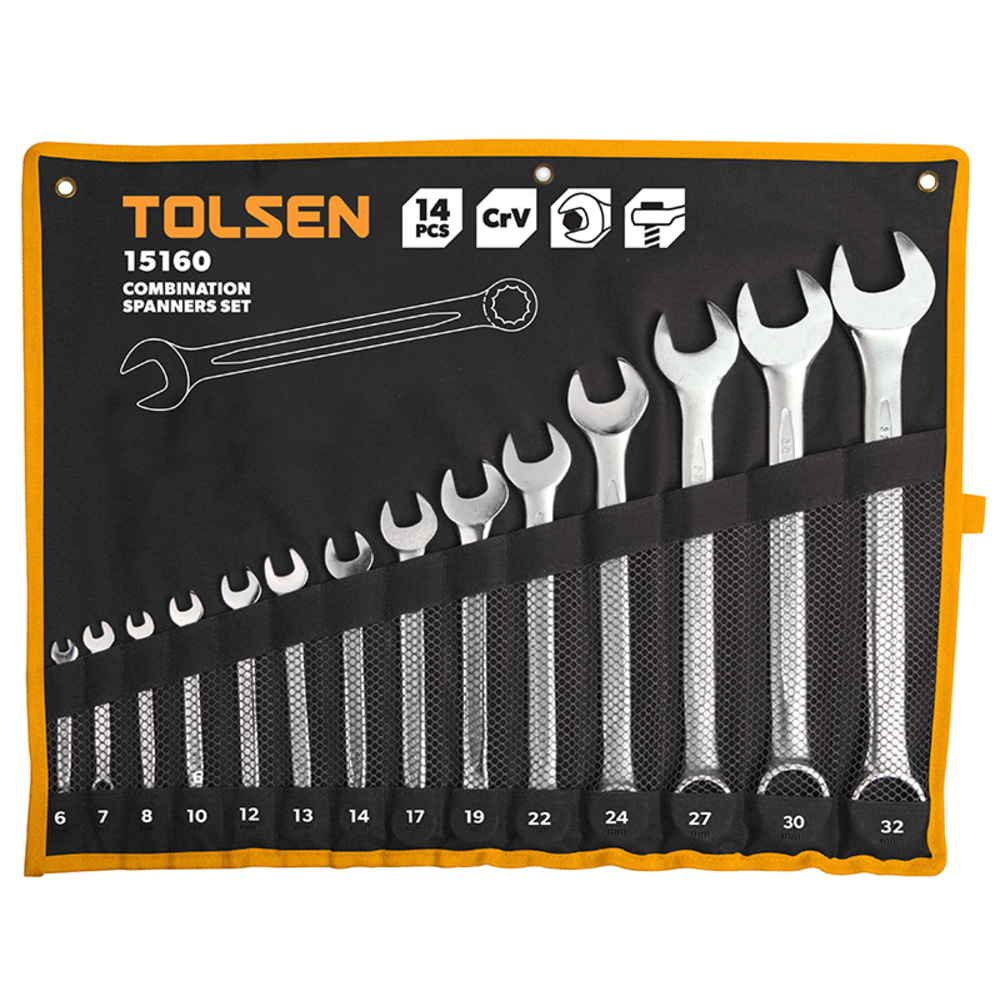 Kit 14 cles mixtes tolsen (15160) TOLSEN - 100106