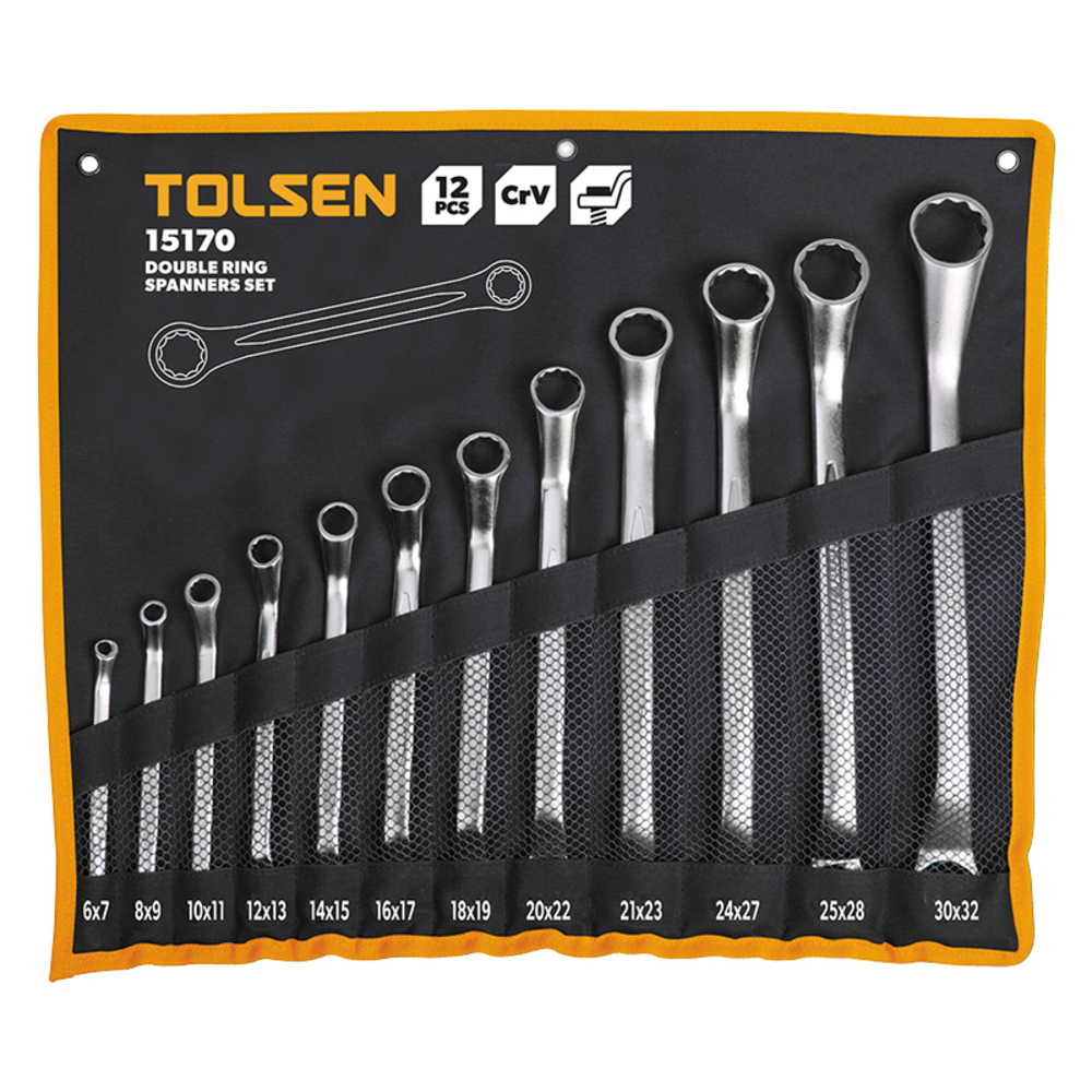 Kit 12 cles polygonales deportees tolsen (15170) TOLSEN - 100108