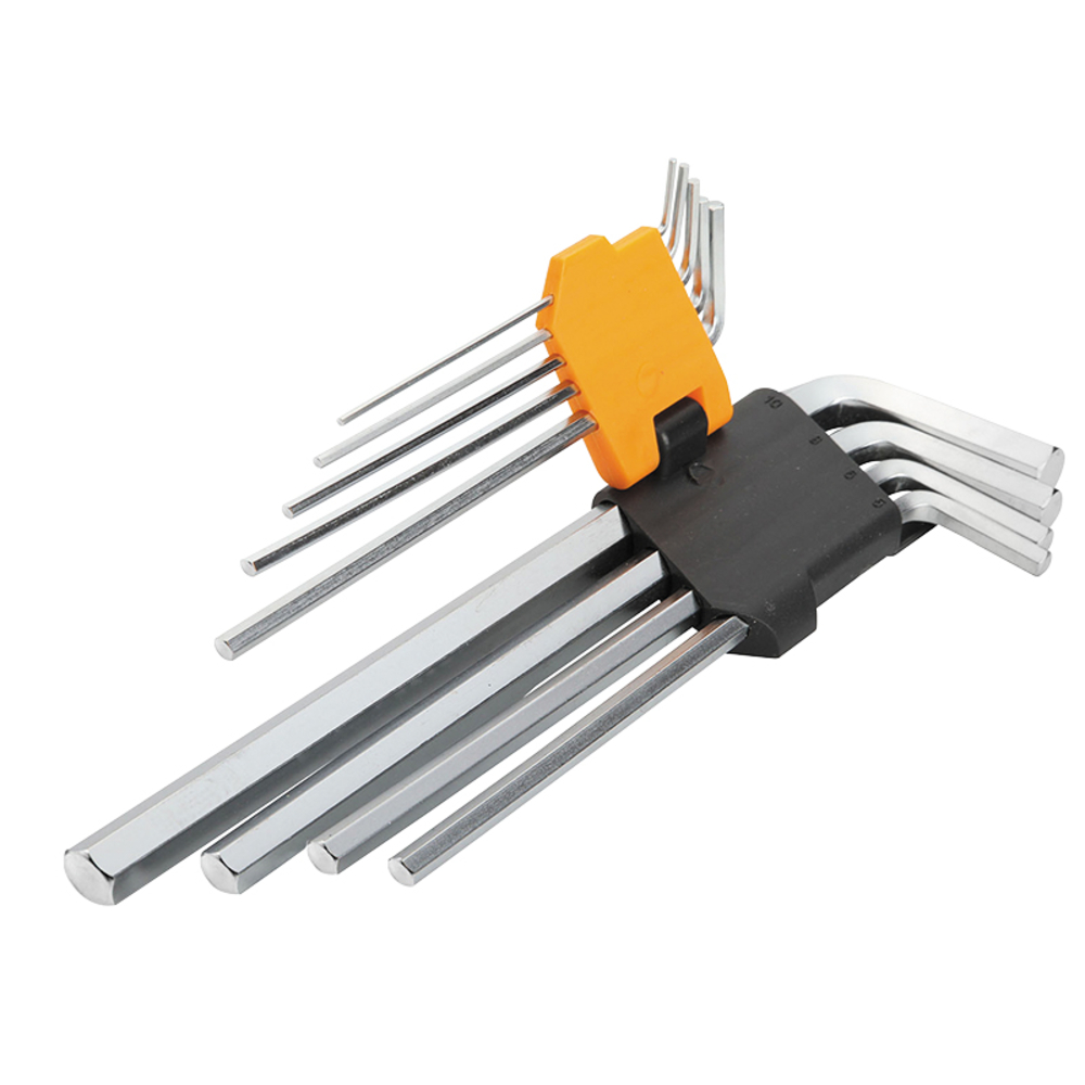 Jeu 9 clefs hexagonales longues (20049) TOLSEN - 100182