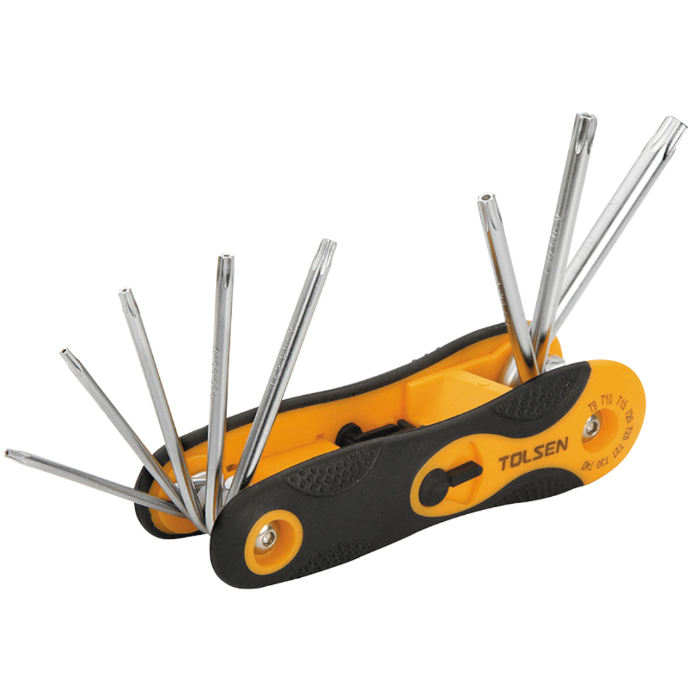 Poignee jeu de 8 clef torx (20069) TOLSEN - 100188