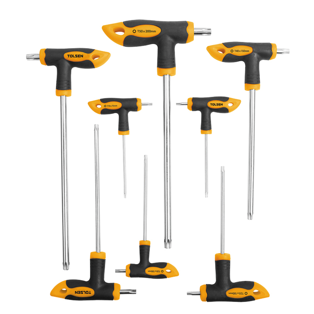 Kit 8 cles torx type poignee t (20061) TOLSEN - 100189