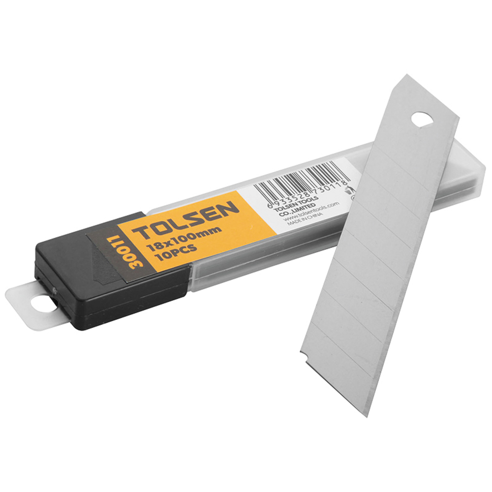 Rack de 10 lames de cutter 18 x 100 mm TOLSEN - 100218