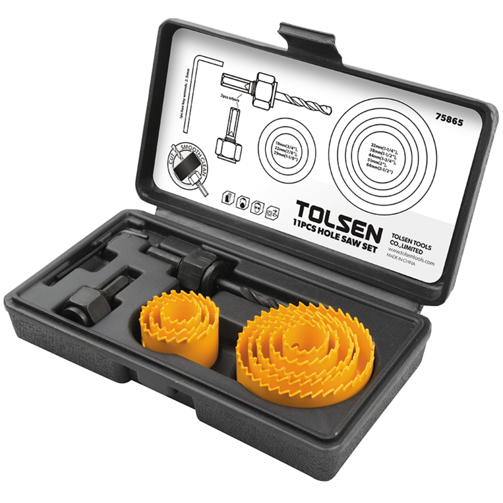 Kit 11 scies cloches (75865) TOLSEN - 100318