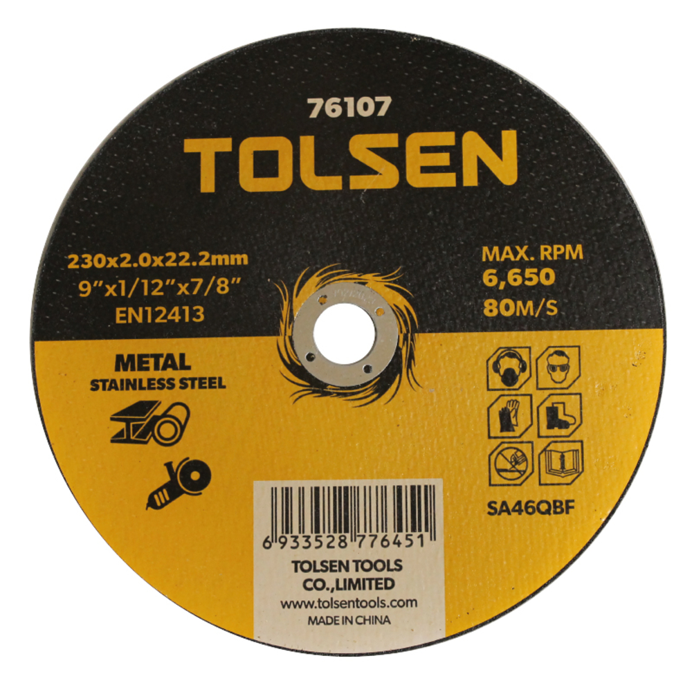 Disque a tronconner 230x2x22mm (76107) TOLSEN - 100321