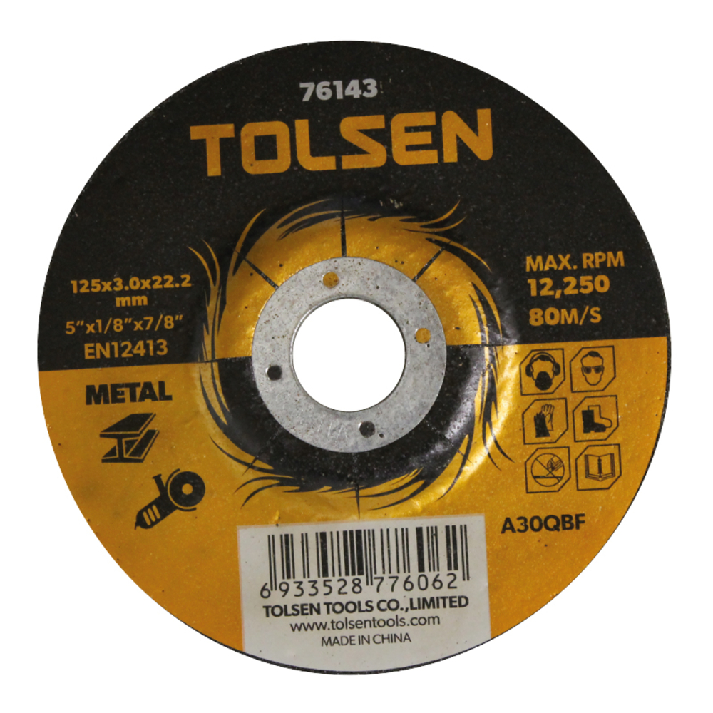 Disque a tronconner dep.125x3x22mm (76143) TOLSEN - 100323