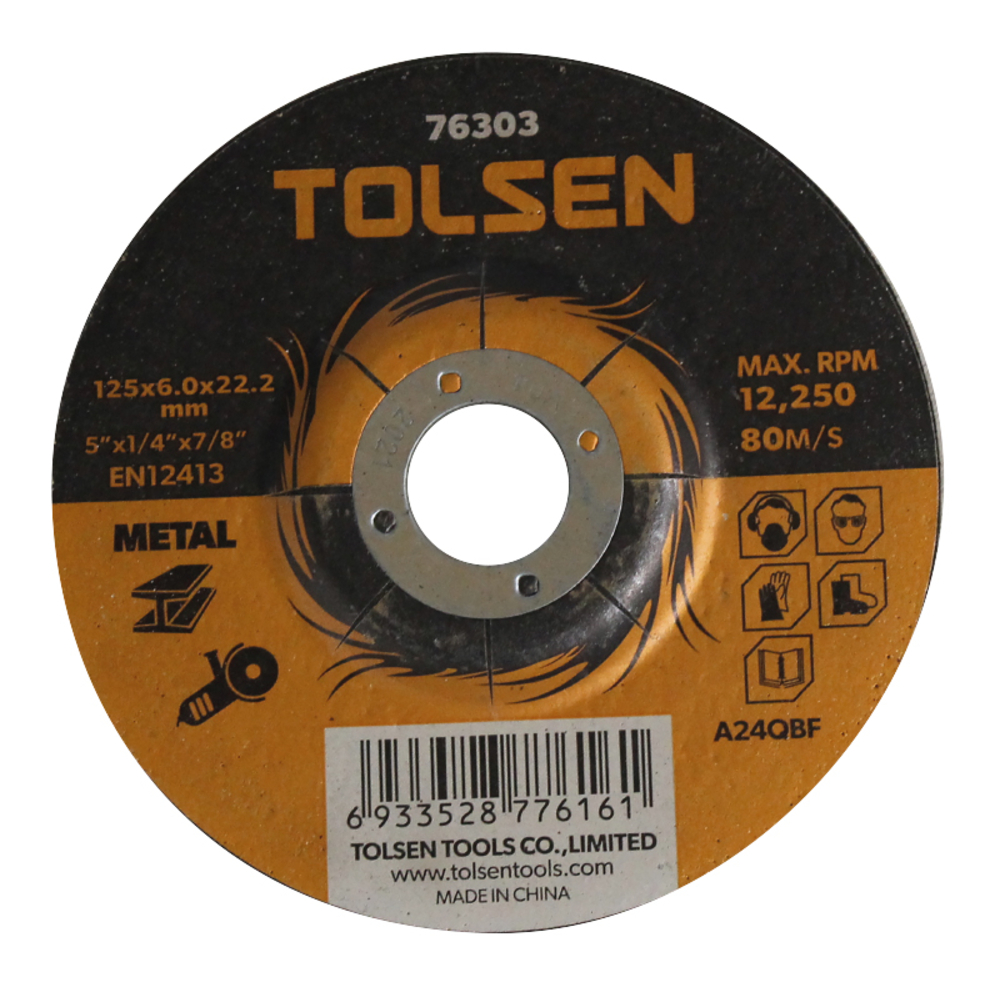 Disque a ebarber dep.125x3x22mm (76303) TOLSEN - 100325