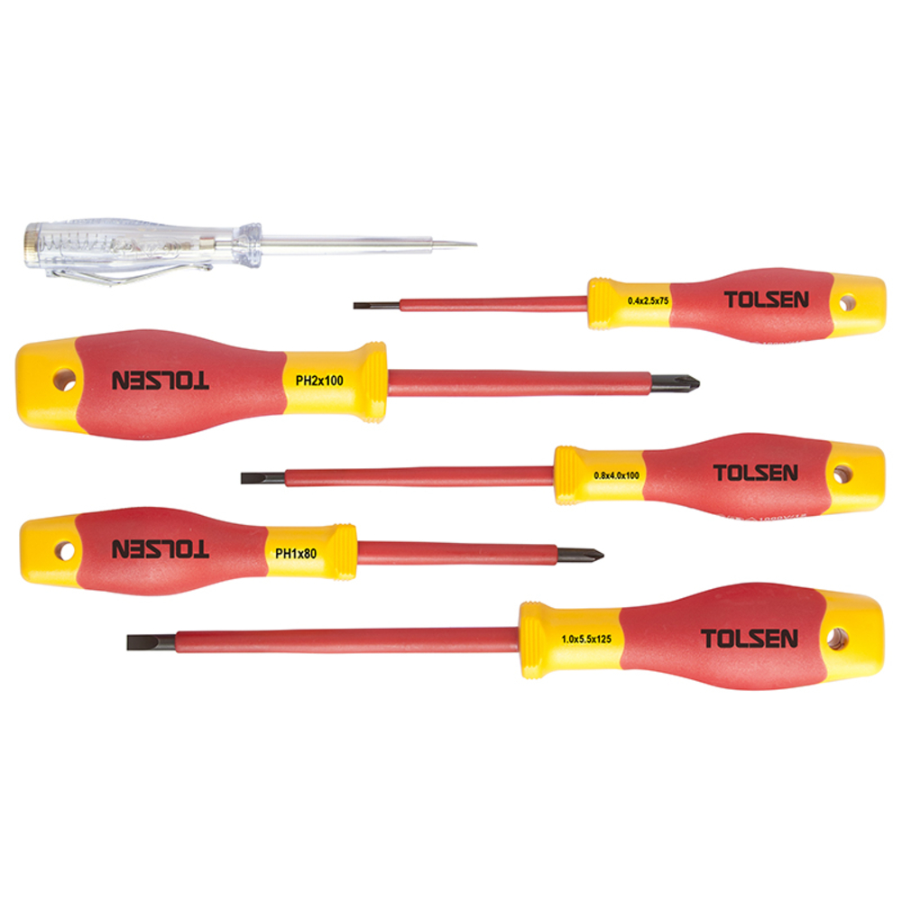 Kit 6 tournevis isoles (v33506 ) TOLSEN - 100347