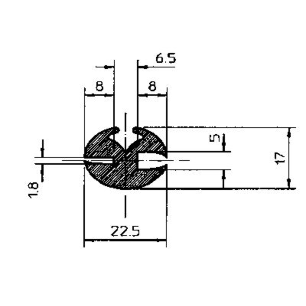 Profil glace 22.5x17mm BUISARD - 611024